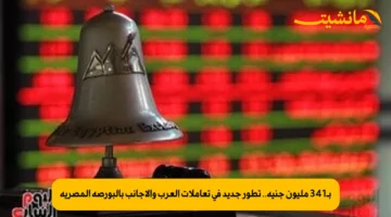 بـ341 مليون جنيه.. تطور جديد في تعاملات العرب والأجانب بالبورصة المصرية